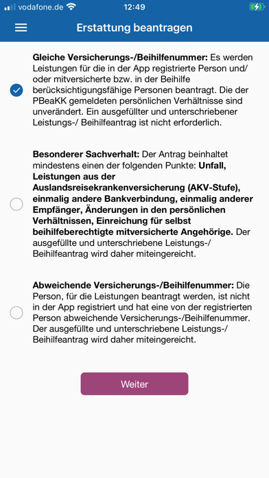PBeaKK EinreichungsApp Screenshot
