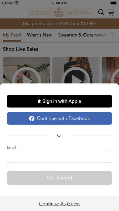 Brick & Blossom Boutique Screenshot