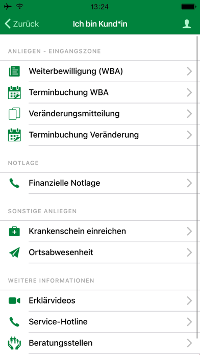 Jobcenter Cottbus mobil Screenshot