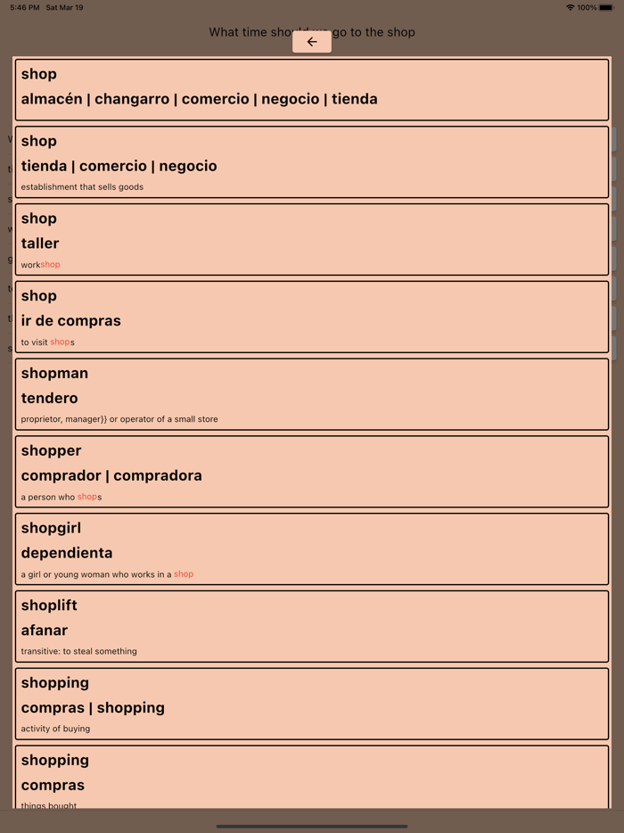 AI Spanish Dictionary