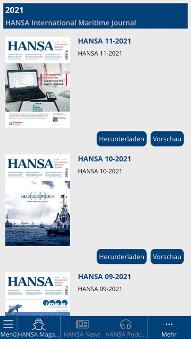 HANSA – Int. Maritime Journal Screenshot