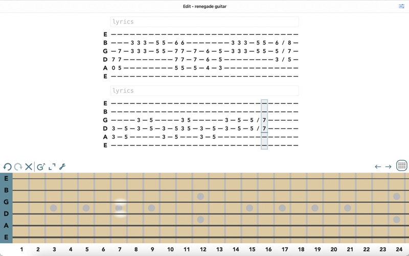 guitar tab maker iphone screenshot 1