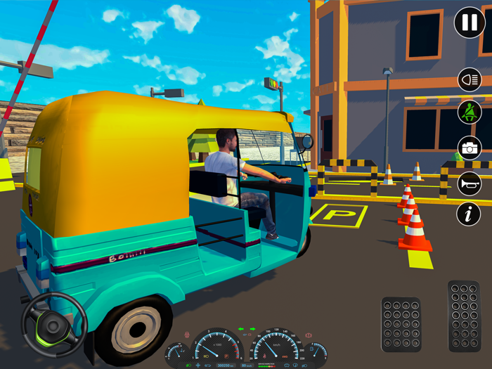 Tuk Tuk Rickshaw City Driving