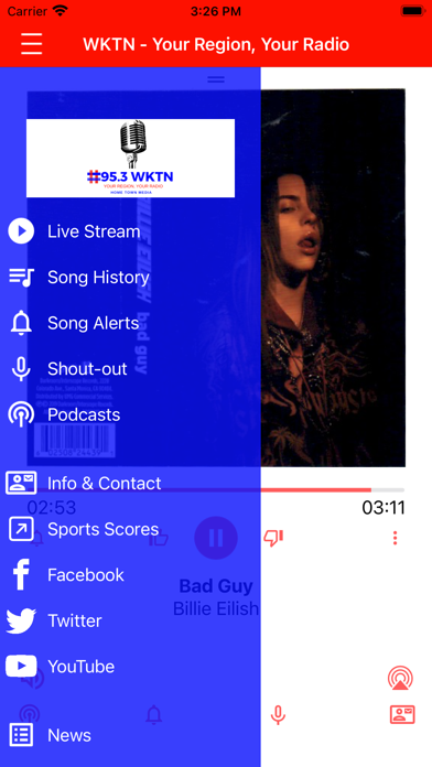 WKTN 95.3FM Screenshot