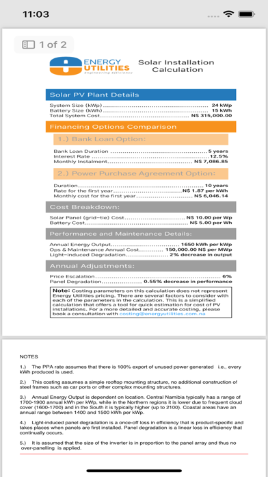 WattCost Screenshot