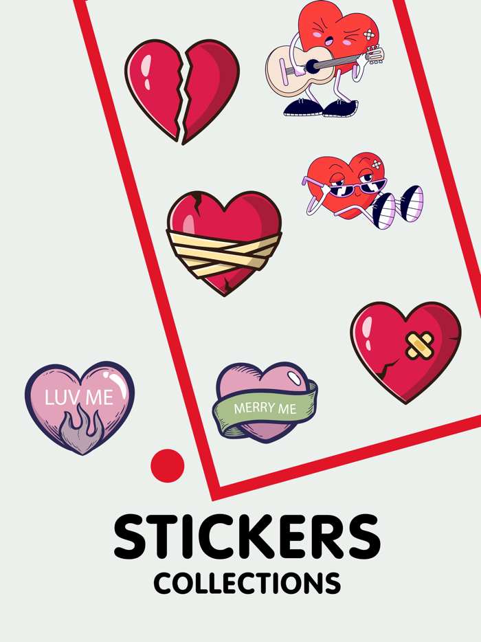 Bad Hearts -Also Cool Stickers