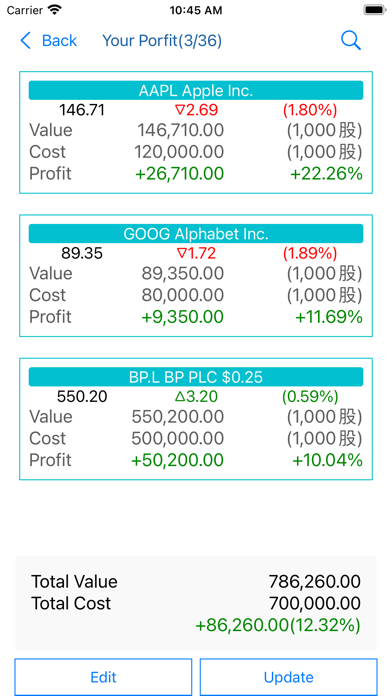 iStocks: World Stocks Screenshot