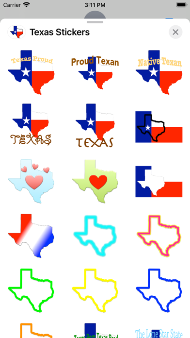 Texas Stickers Screenshot