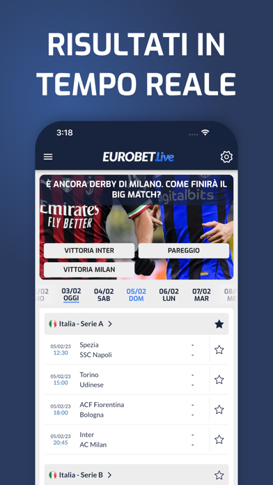 Eurobet Live - Risultati sport Screenshot