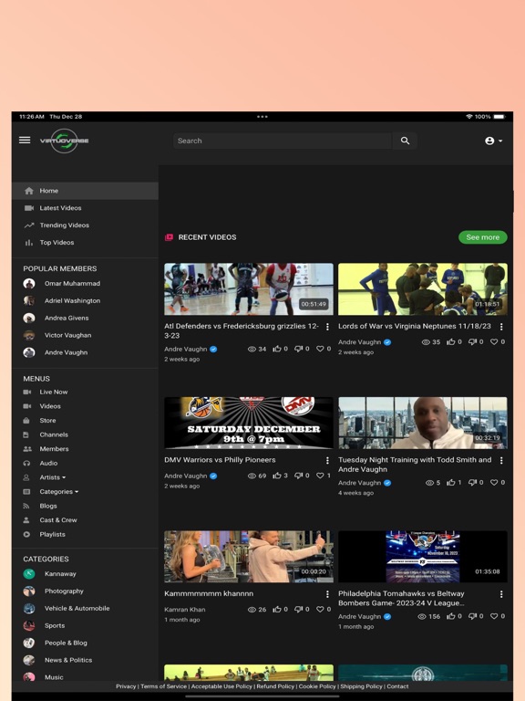 Virtuoverse iPad screenshot 3 - Social Networking app