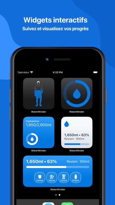 Screenshot #3 pour WaterMinder® Boire de l'eau