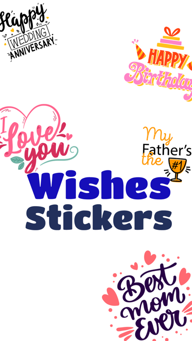 Screenshot #1 pour Wishes Stickers for iMessage