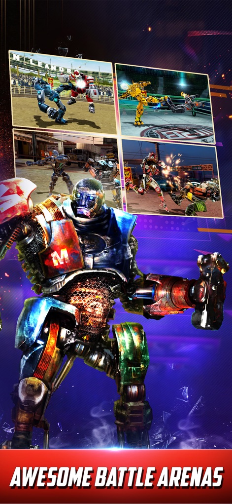 World Robot Boxing - Witness the variety of Awesome Battle Arenas where robots clash, featuring distinct environmental designs and multiple dynamic combat scenarios.