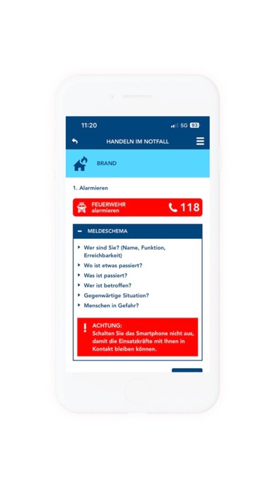 Notfall-App für Schulen Screenshot