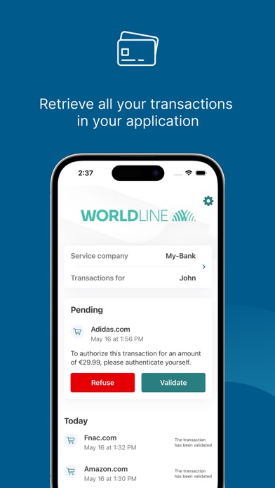 Worldline Authenticator Screenshot