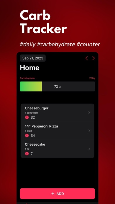 Carb Tracker+ Screenshot