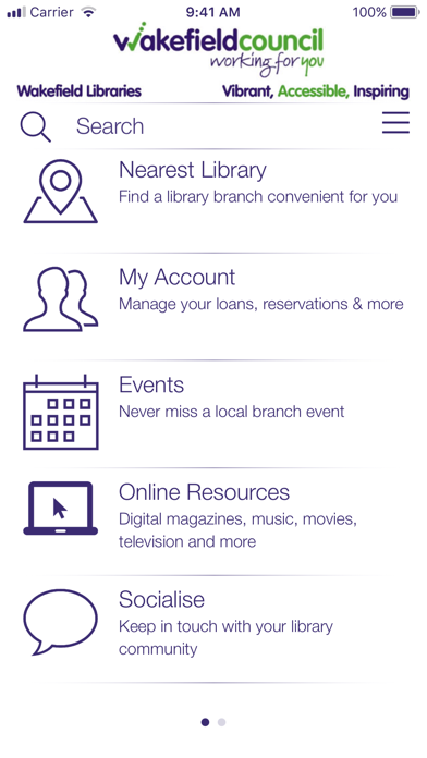 Wakefield Libraries Screenshot