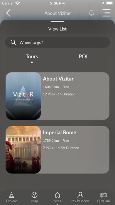 VizitAR Marketplace Screenshot