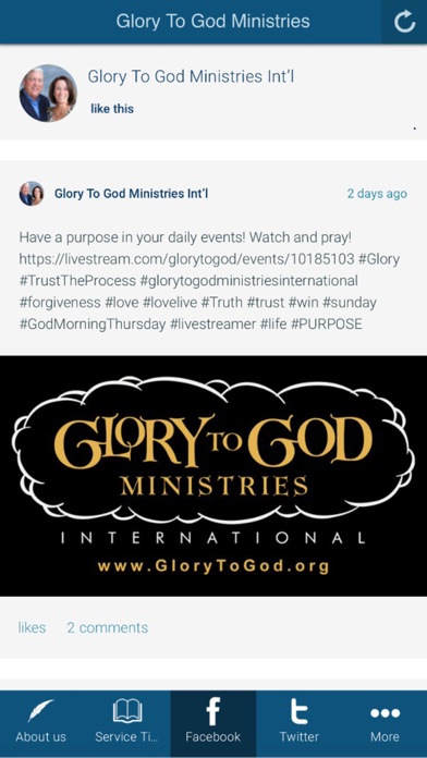 Glory to God Ministries Screenshot