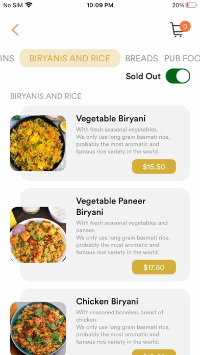 Ambiyan Indian Restaurant Screenshot