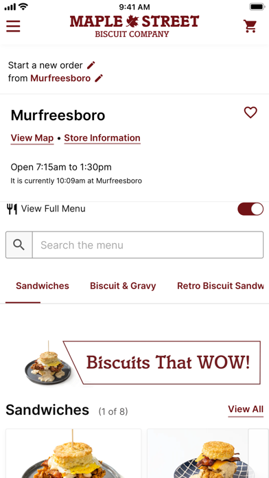 Maple Street Biscuit Company Screenshot