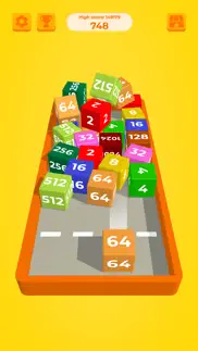 chain cube: 2048 3d merge game iphone screenshot 1