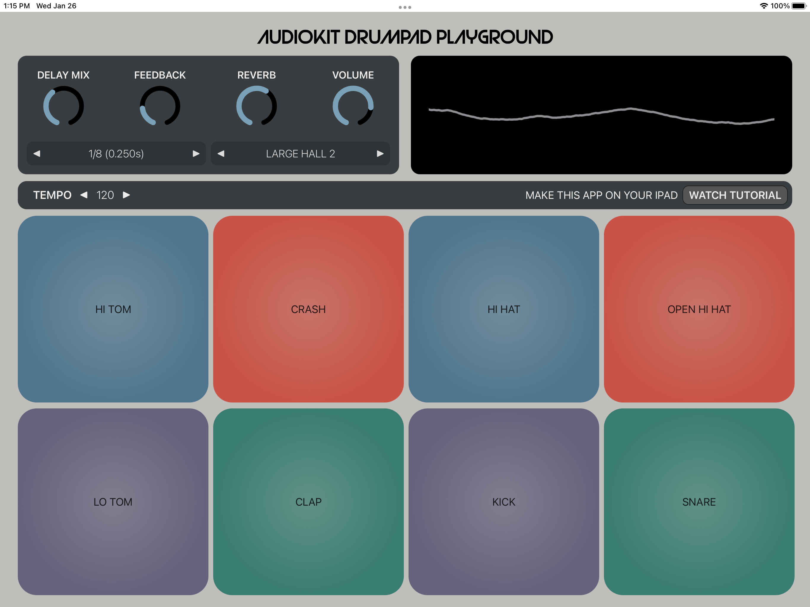 AudioKit Drum Pad Playground