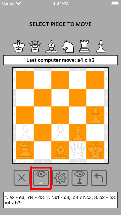 Blindfold Chess 5x5 screenshot 5