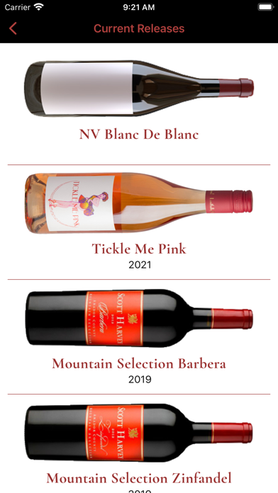 Scott Harvey Wines Screenshot