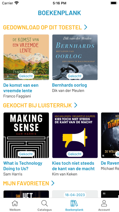 Luisterrijk luisterboeken Screenshot