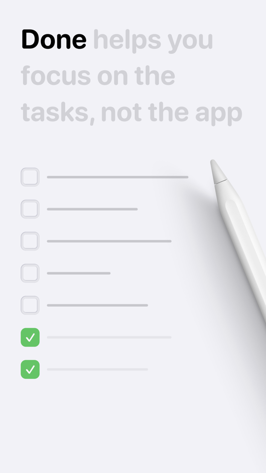 #1. Done - Minimalistic To Do (iOS) 由: Ilia Nalimov