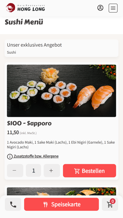 Asia Restaurant Hong Long Screenshot