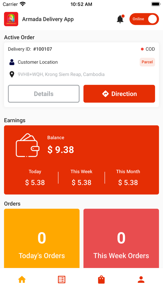 #1. Armada Delivery App (iOS) 由: Theom Buntheoun