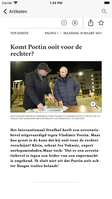 de Volkskrant Krant Screenshot