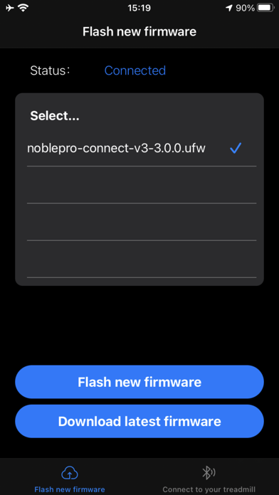 NoblePro Firmware update Screenshot