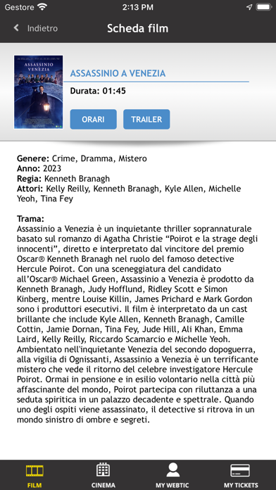 Webtic Prenotazioni Cinema Screenshot