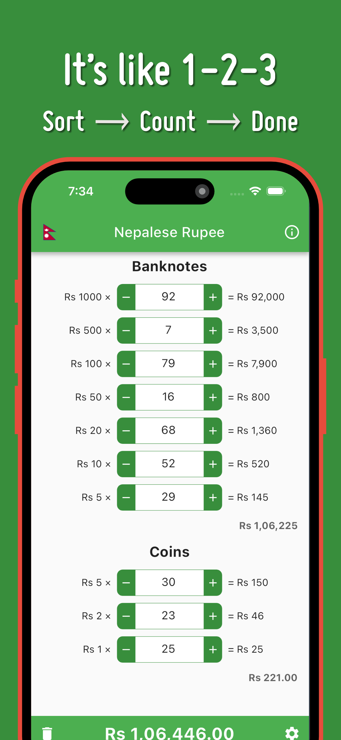 Cash Calculator -Money Counter