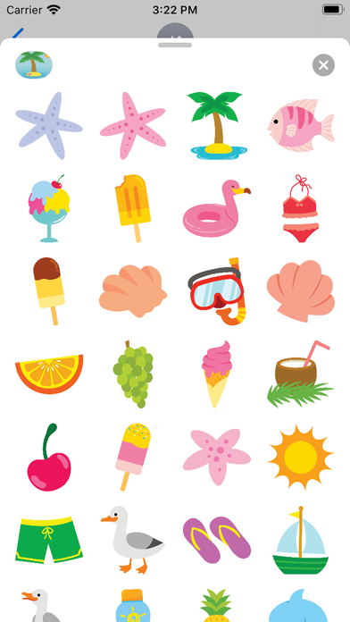 Screenshot 3 of Summer Sun Sticker Pack App