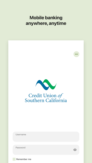CU SoCal Mobile Banking Screenshot
