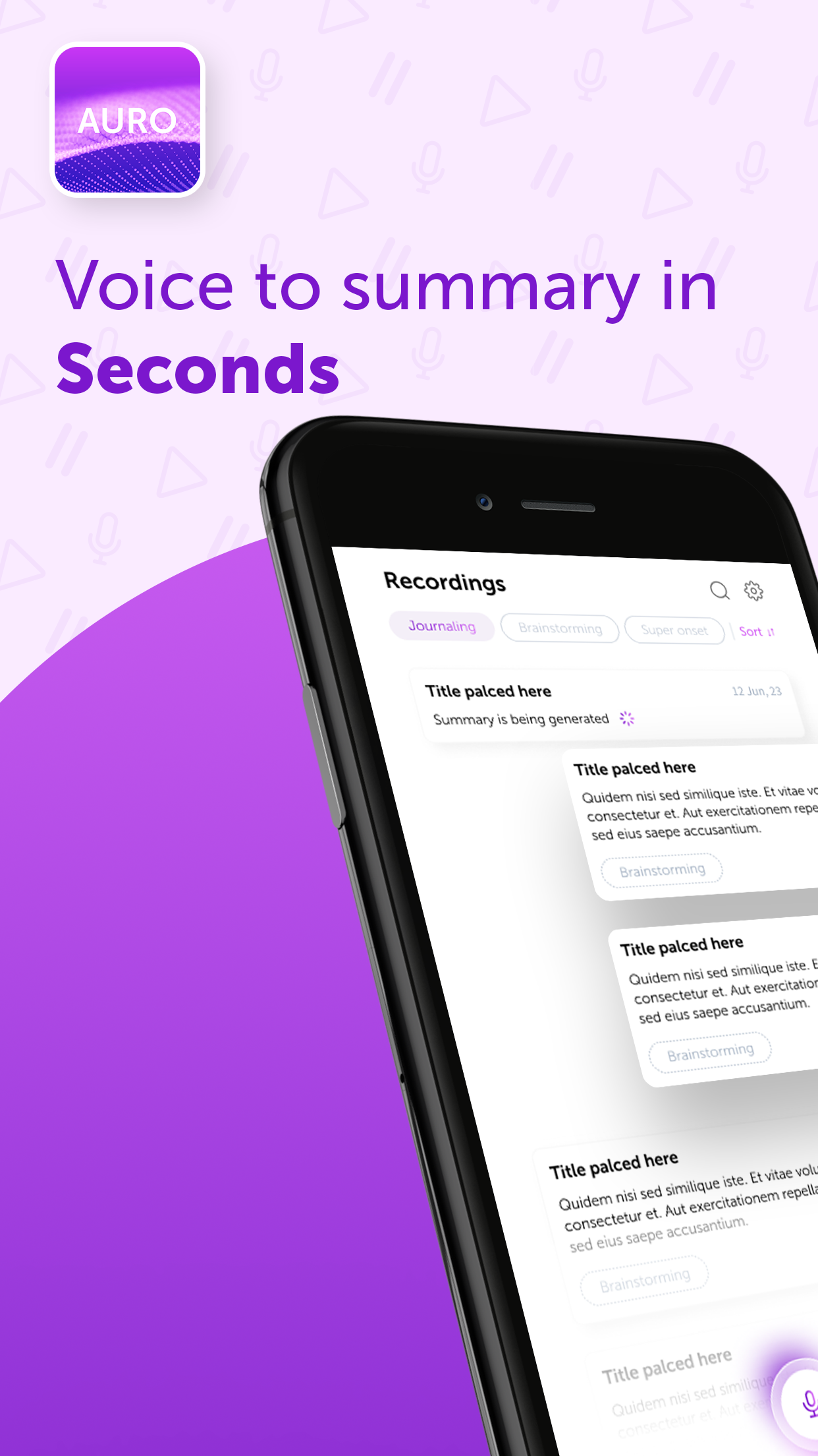 Auro: Transcribe Voice Memo