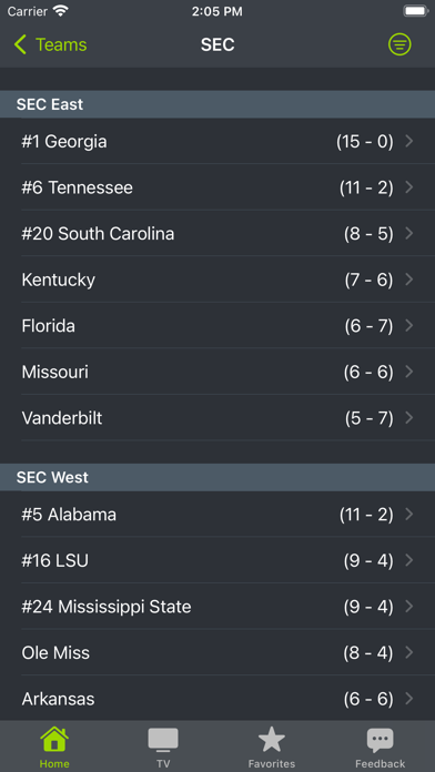 College Football: RapidRoster Screenshot