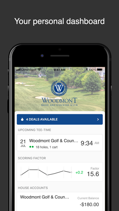 Woodmont Golf & Country Club iPhone screenshot 1 - Sports app