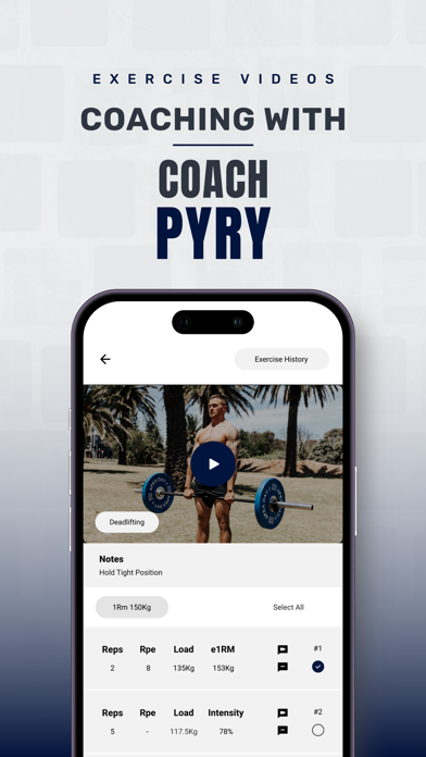 Coach Pyry Training App Screenshot