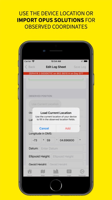 GNSS Log App Screenshot