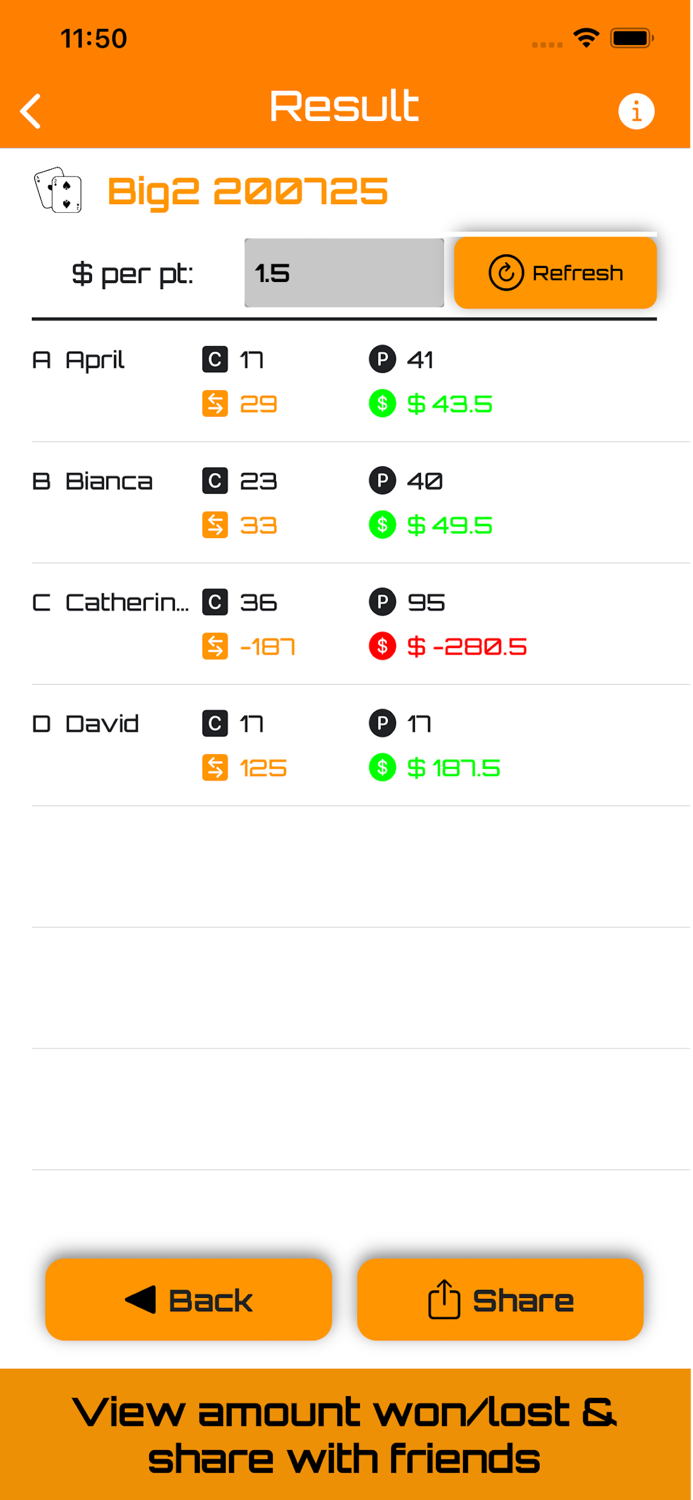 Gamepoint Calculator