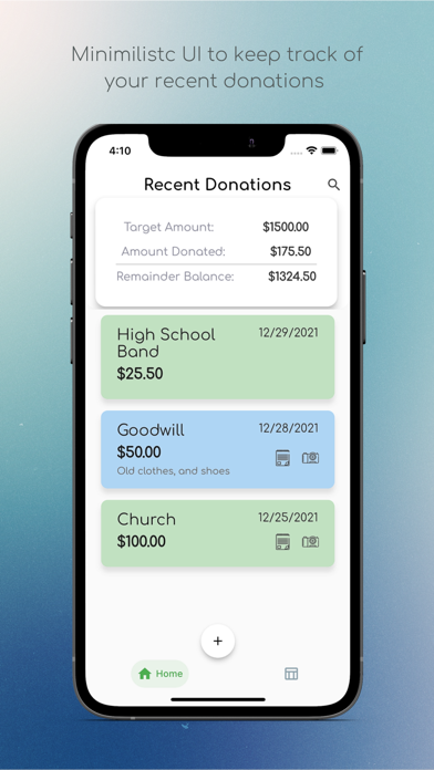 Thank You: Donation Tracker Screenshot