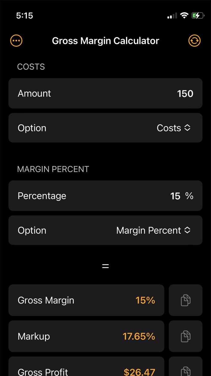 Profit and Margin Calculator