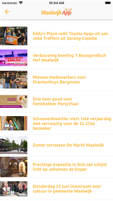 WaalwijkApp Screenshot