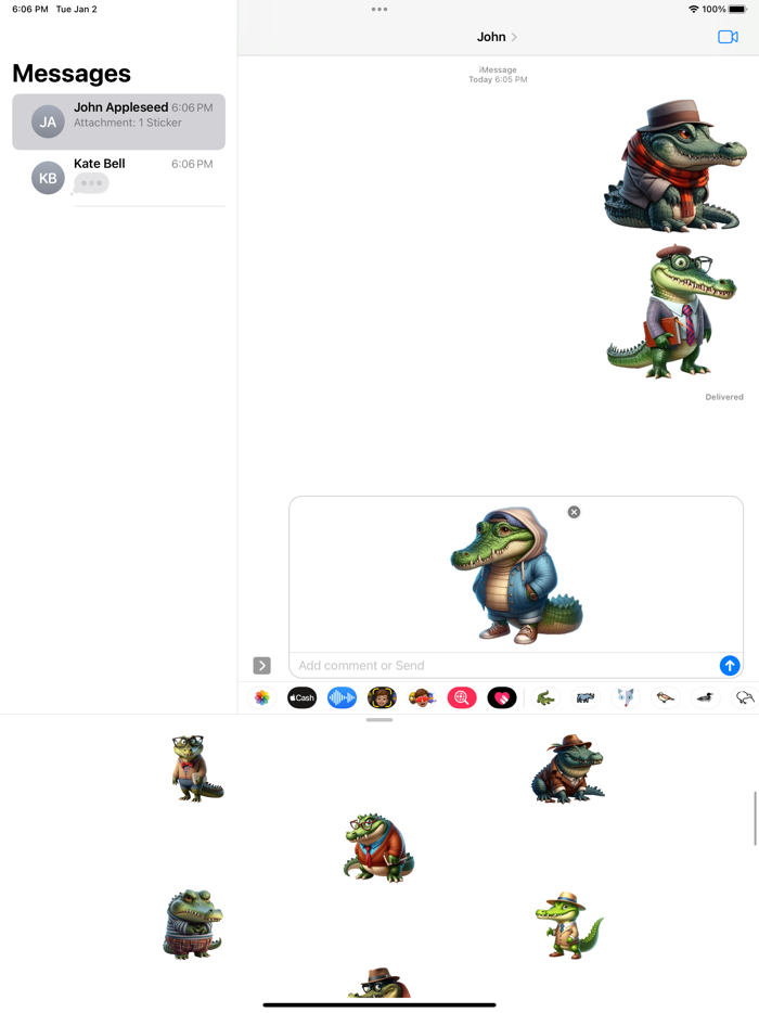 Crocodile Stickers