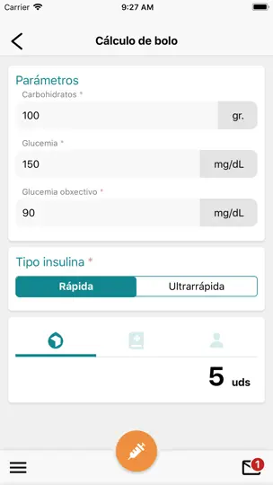 Captura de pantalla de SERGAS Diabetes en iPhone 5